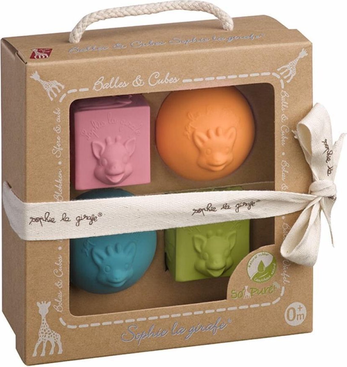Sophie de Giraf Sophie La Girafe Set 2 Ballen + 2 Kubussen So'pure