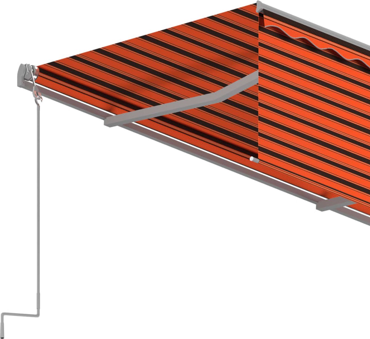 Vidaxl Luifel Handmatig Uittrekbaar Met Rolgordijn 4x3 M Oranje Bruin