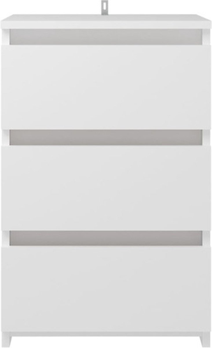 Vidaxl Nachtkastje 40x35x62,5 Cm Spaanplaat Wit