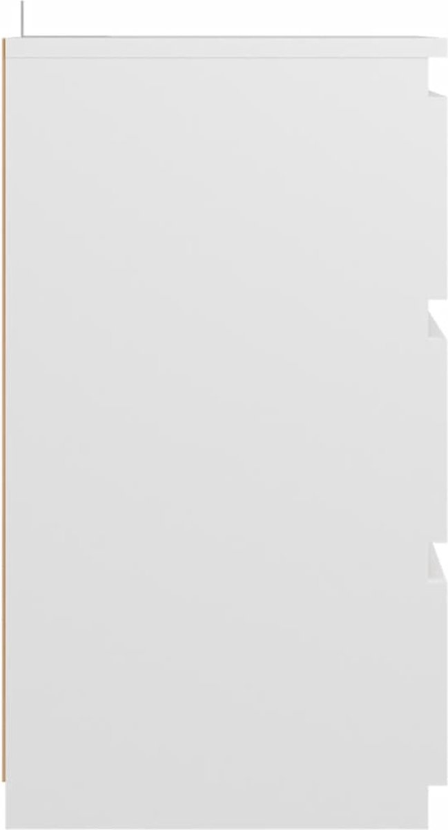 Vidaxl Nachtkastje 40x35x62,5 Cm Spaanplaat Wit