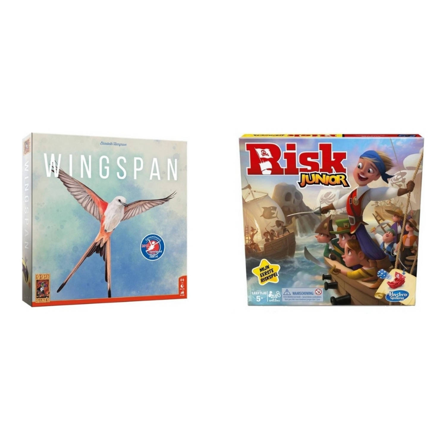 Hasbro Spellenbundel - 2 Stuks - Wingspan & Risk Junior