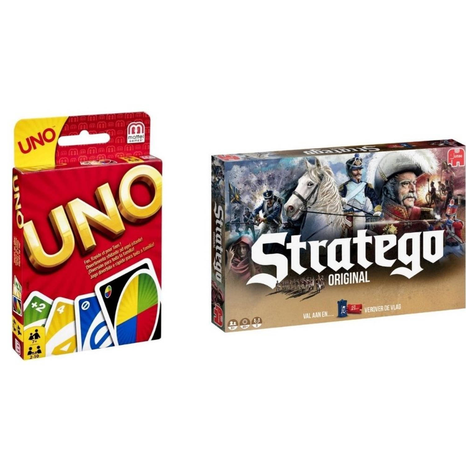Hasbro Spellenbundel - 2 Stuks - Uno & Stratego