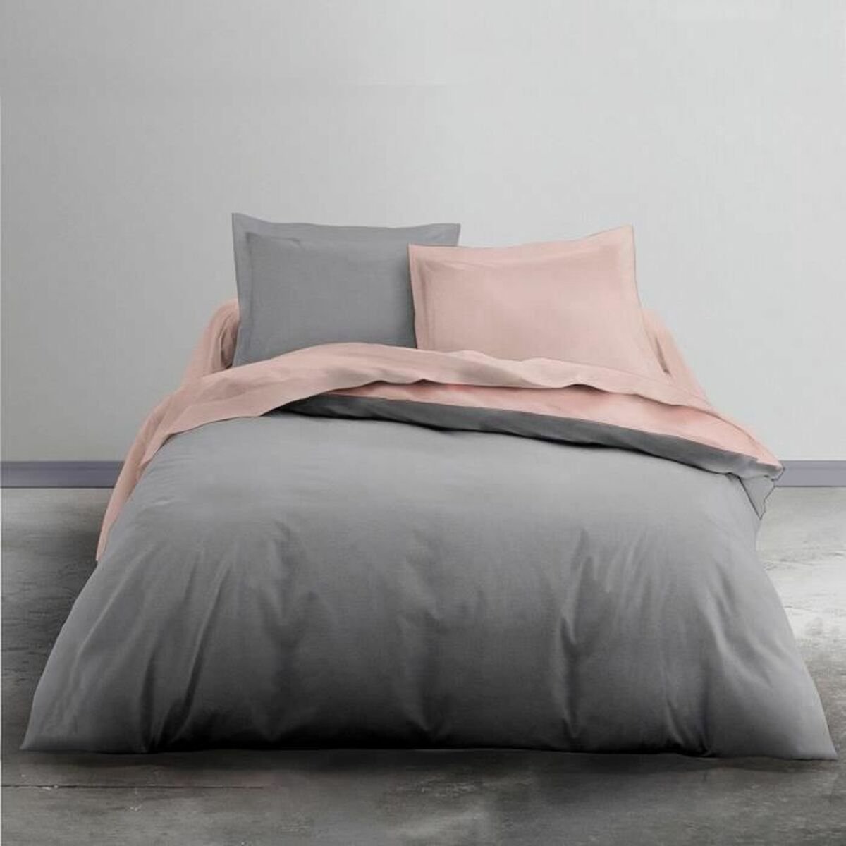 Today Louise - Beddenset - Katoen - 2 Persoons - 240 X 260 Cm - Two-tone Grijs En Roze