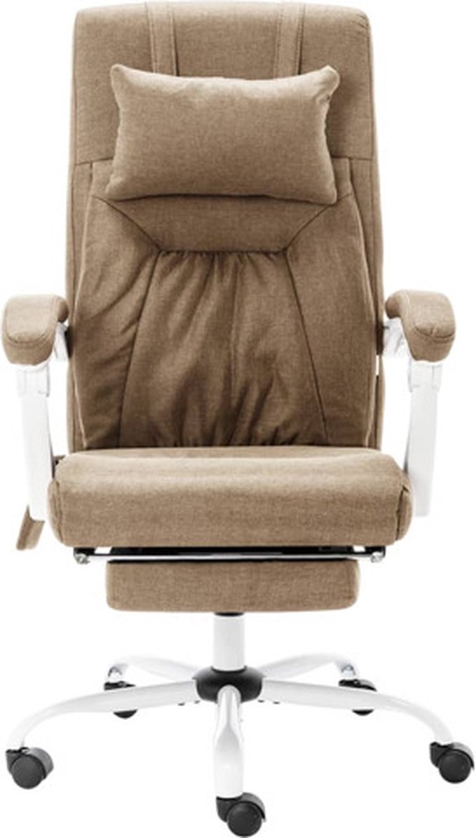 Vidaxl Kantoormassagestoel Stof Taupe