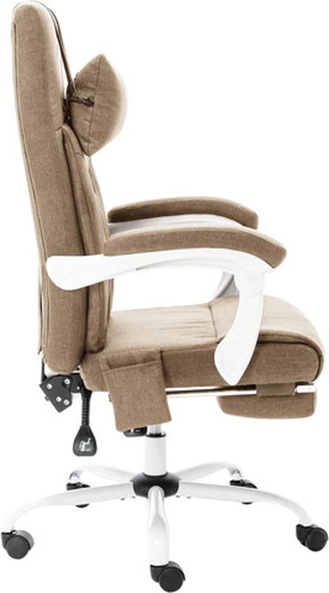Vidaxl Kantoormassagestoel Stof Taupe