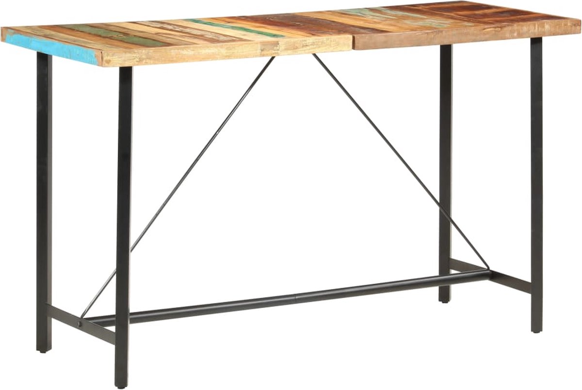 Vidaxl Bartafel 180x70x107 Cm Massief Gerecycled Hout - Bruin