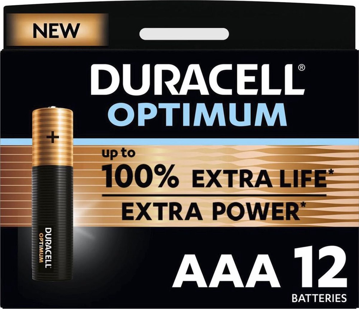 Duracell Optimum Alkaline Aaa 12 Pack (Lr03)