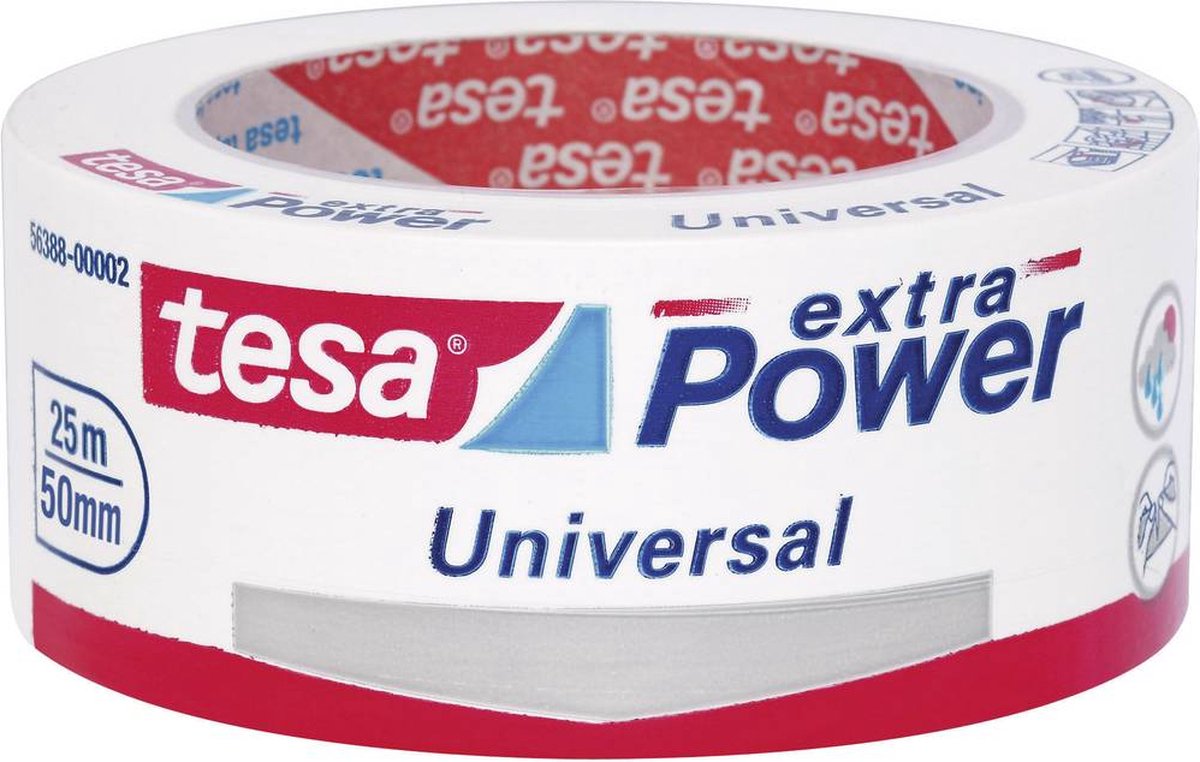 Tesa 1x Ducttape Extra Power Universeel Wit 25 Mtr X 5 Cm - Tape (Klussen)