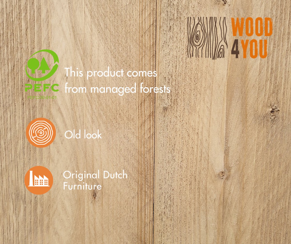 Wood4you Bureau Vancouver Steigerhout 140lx55dx75h Wit
