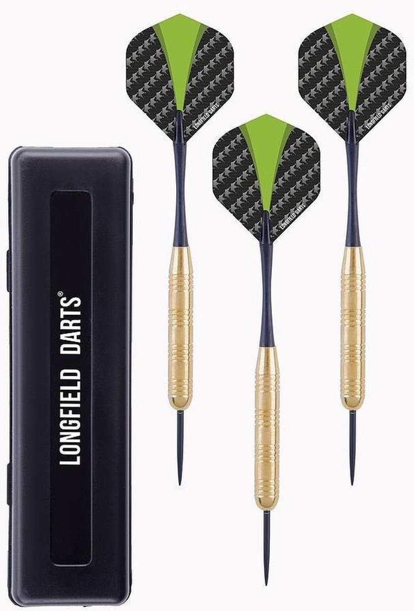 Longfield Games 2x Set Van 3 Dartpijlen Longfield Darts Brass 21 Grams - Dartpijlen