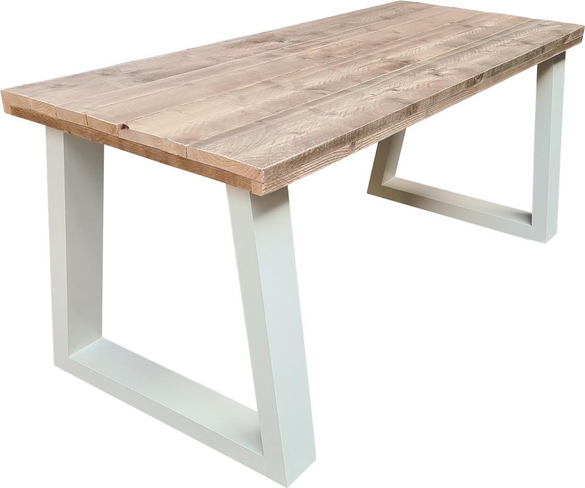 Wood4you Bureau Vancouver Steigerhout 150lx55dx75h Wit