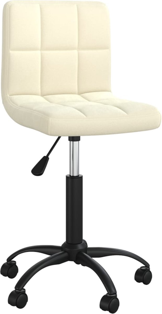 Vidaxl Eetkamerstoelen 2 St Draaibaar Fluweel Crèmekleurig