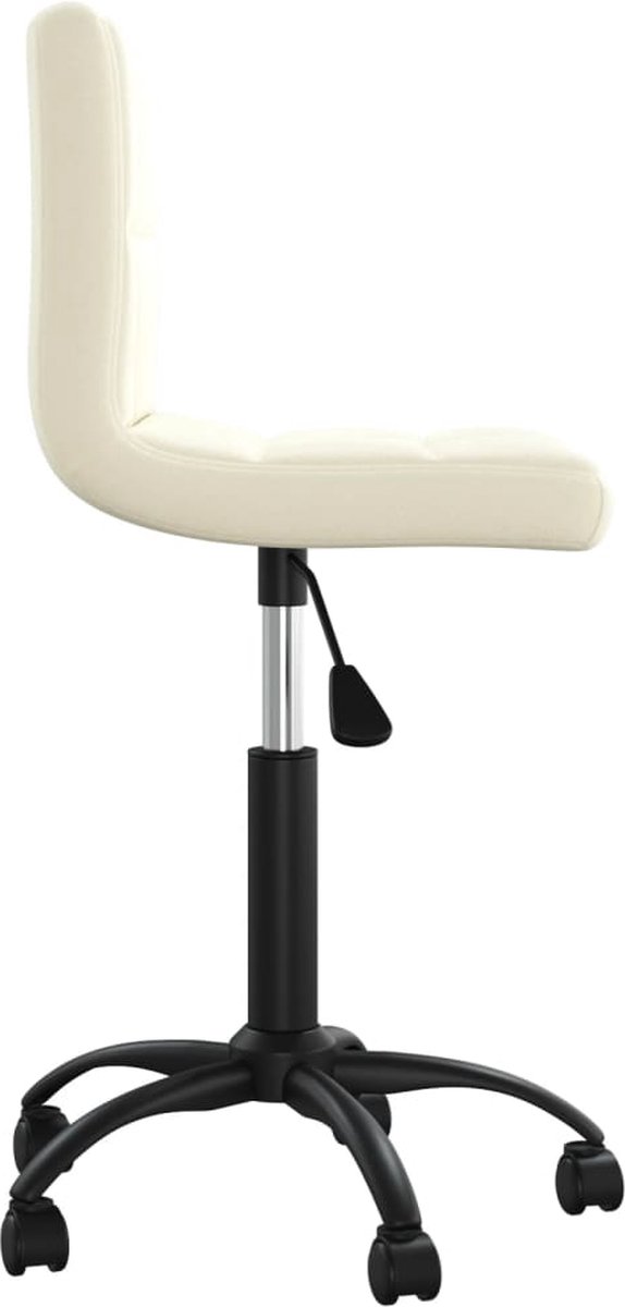 Vidaxl Eetkamerstoelen 2 St Draaibaar Fluweel Crèmekleurig