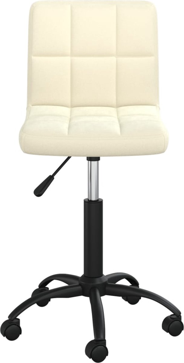 Vidaxl Eetkamerstoelen 2 St Draaibaar Fluweel Crèmekleurig