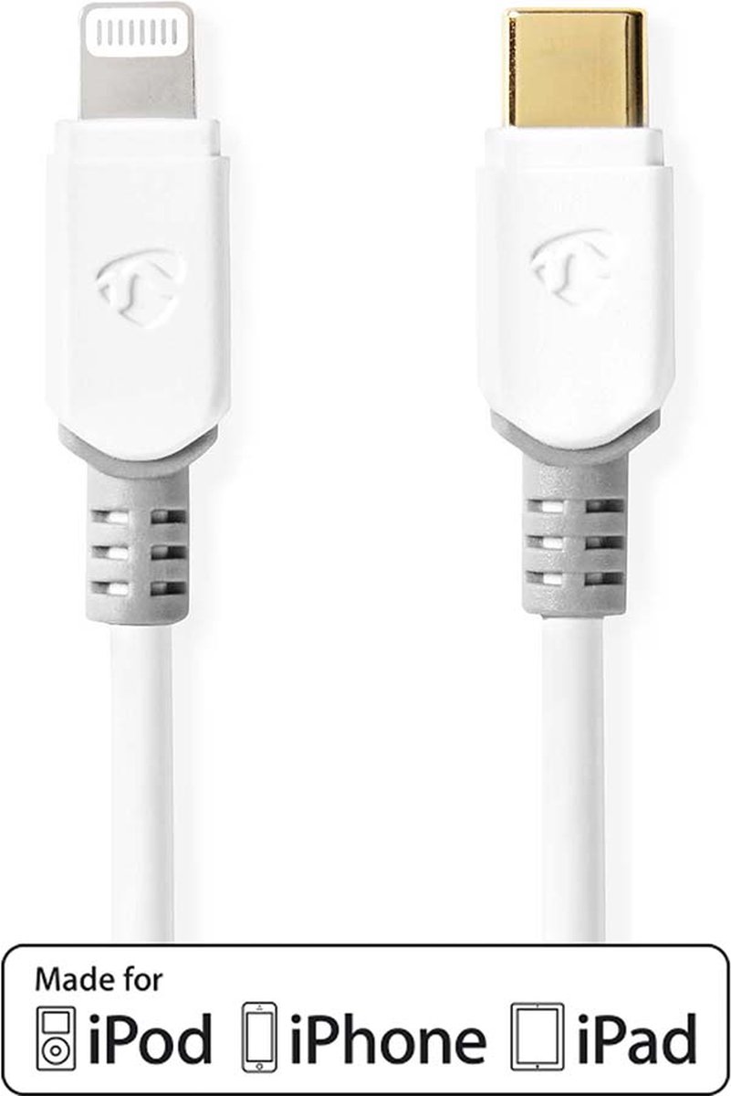 Nedis Lightning Kabel - Ccbw39650wt10
