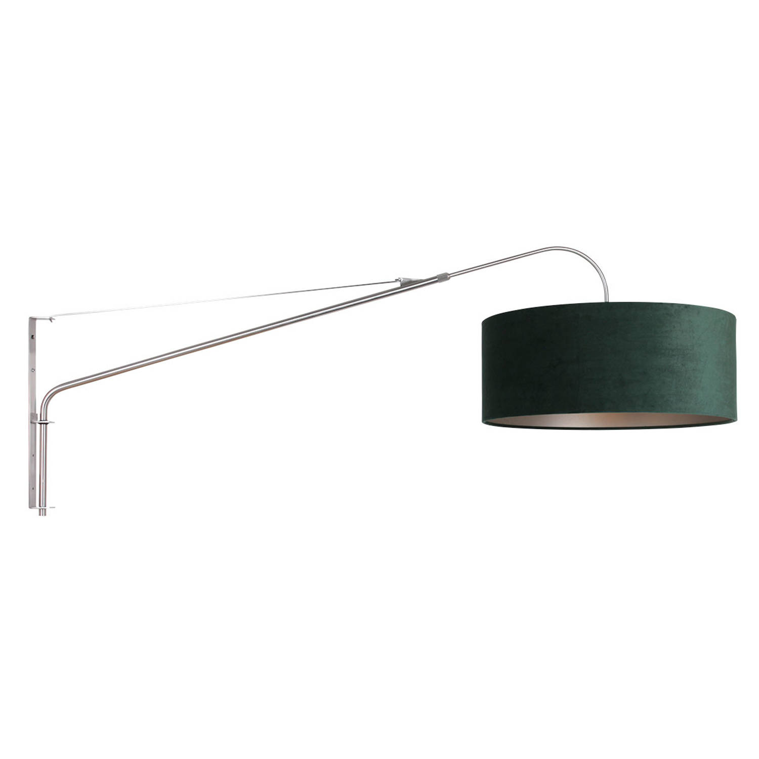 Steinhauer Wandlamp Elegant Classy 8130 Staal Velours Kap Groen - Plata