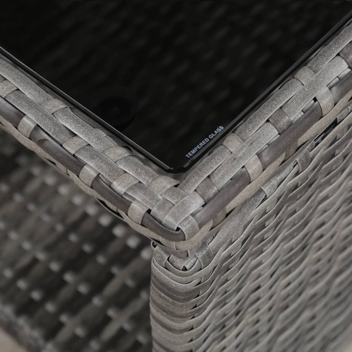 Vidaxl 3-delige Bistroset Met Kussens Poly Rattan - Grijs