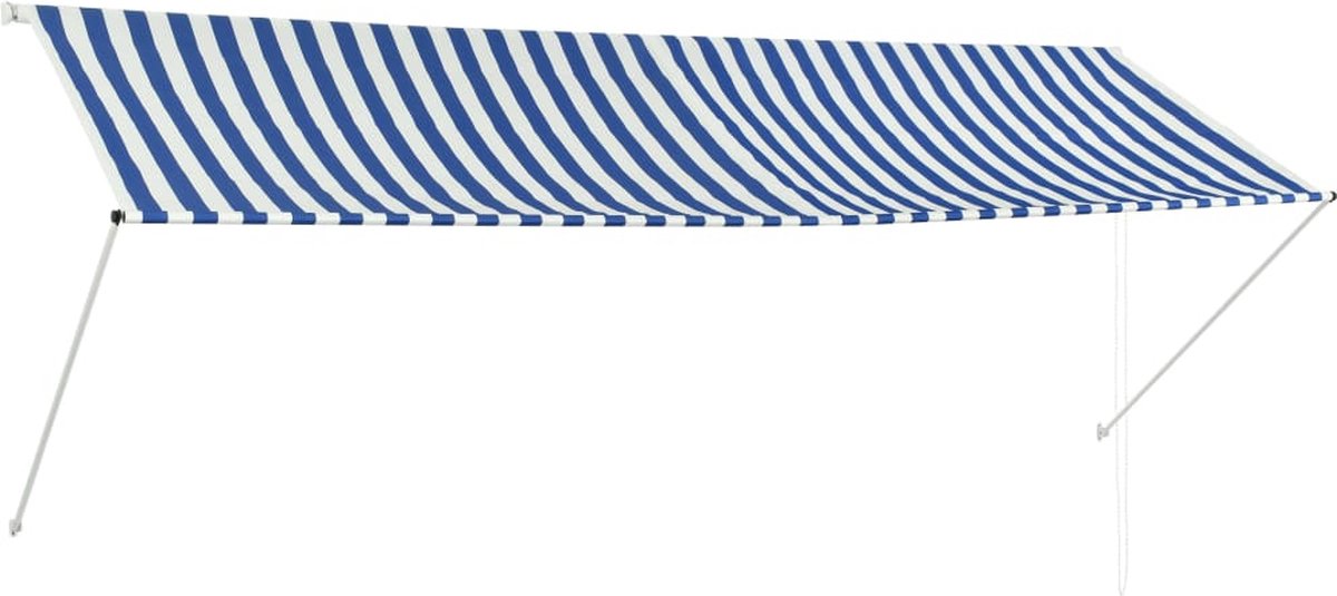 Vidaxl Luifel Uittrekbaar 350x150 Cm En - Blauw