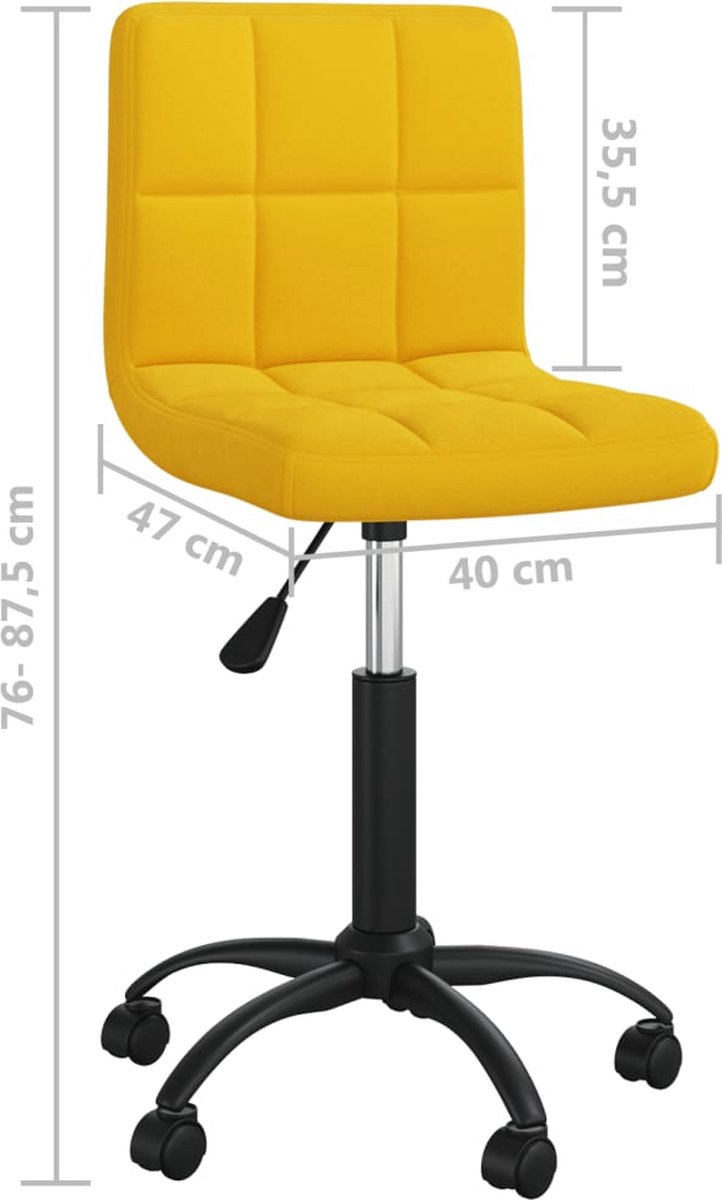 Vidaxl Eetkamerstoelen 2 St Draaibaar Fluweel Mosterd - Geel