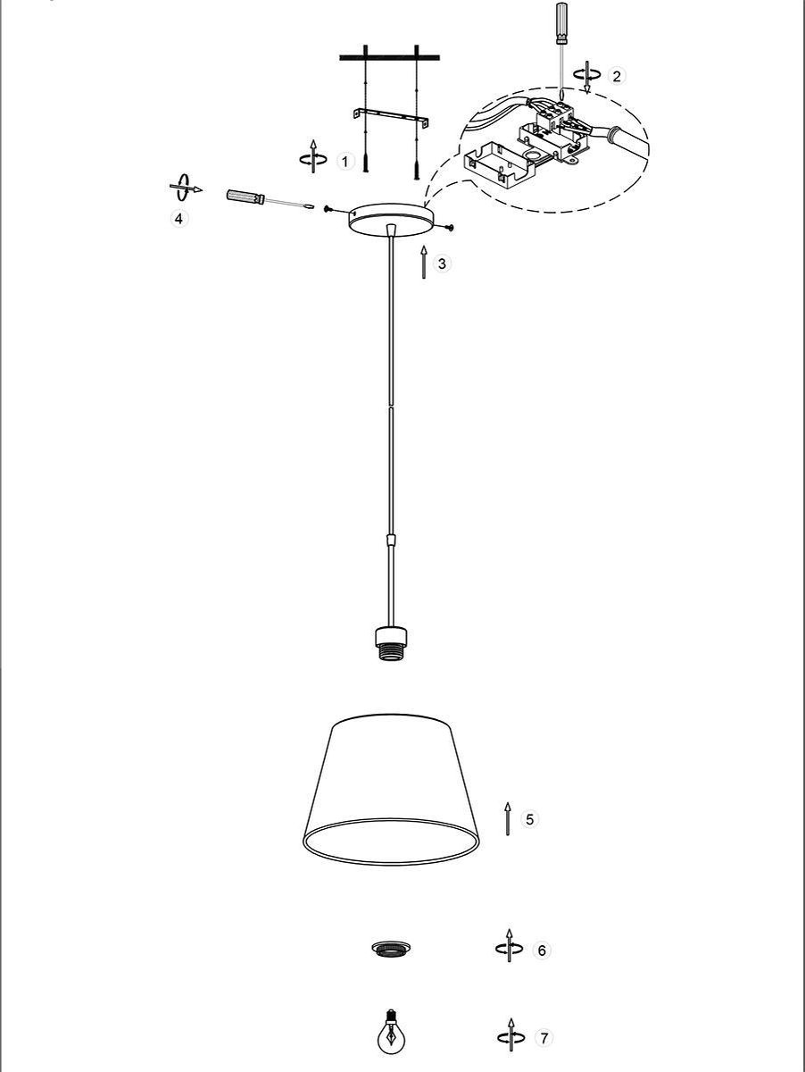 Steinhauer Hanglamp Sparkled Light 3602 - Zwart