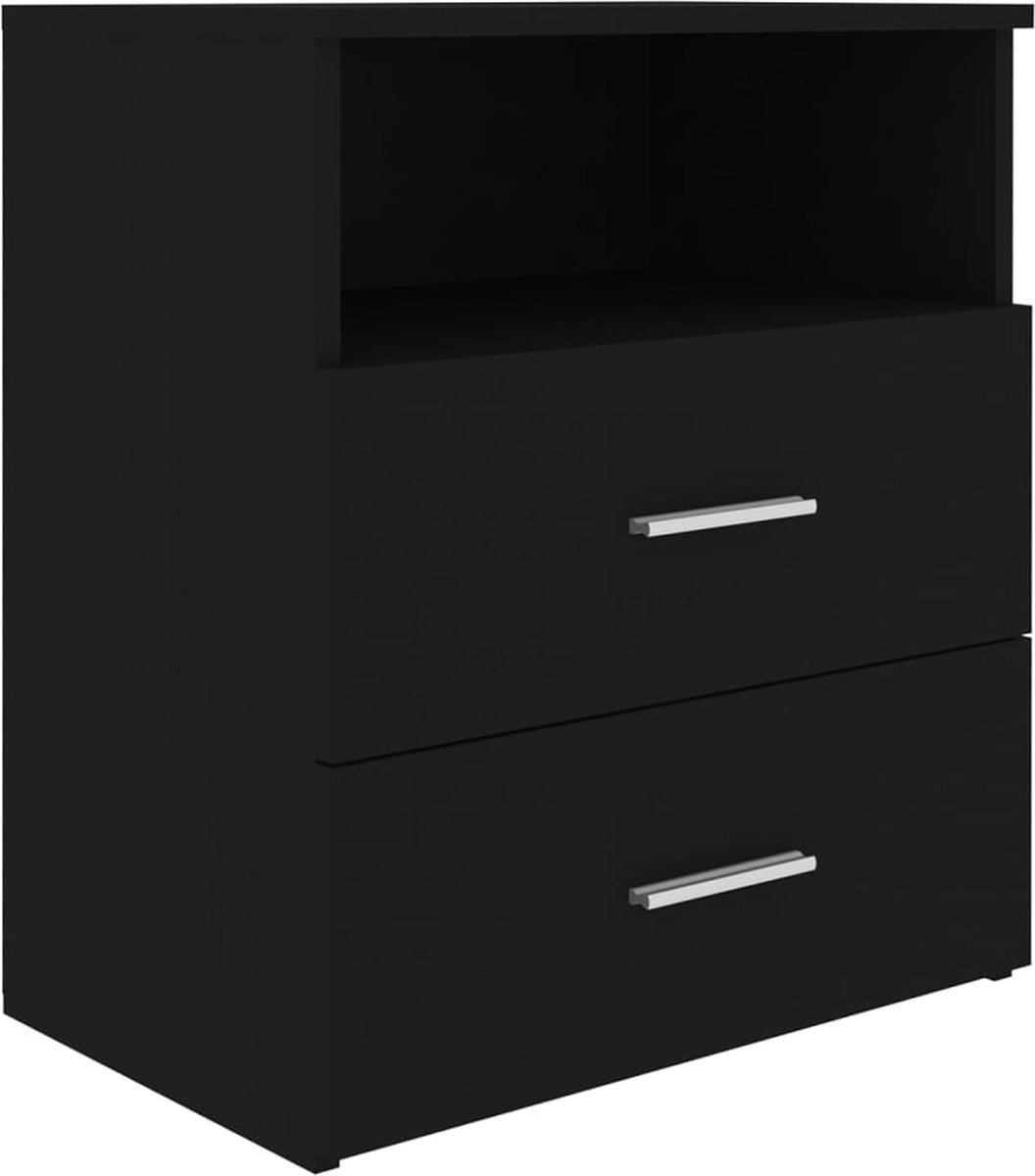 Vidaxl Nachtkastjes 2 St 50x32x60 Cm - Zwart