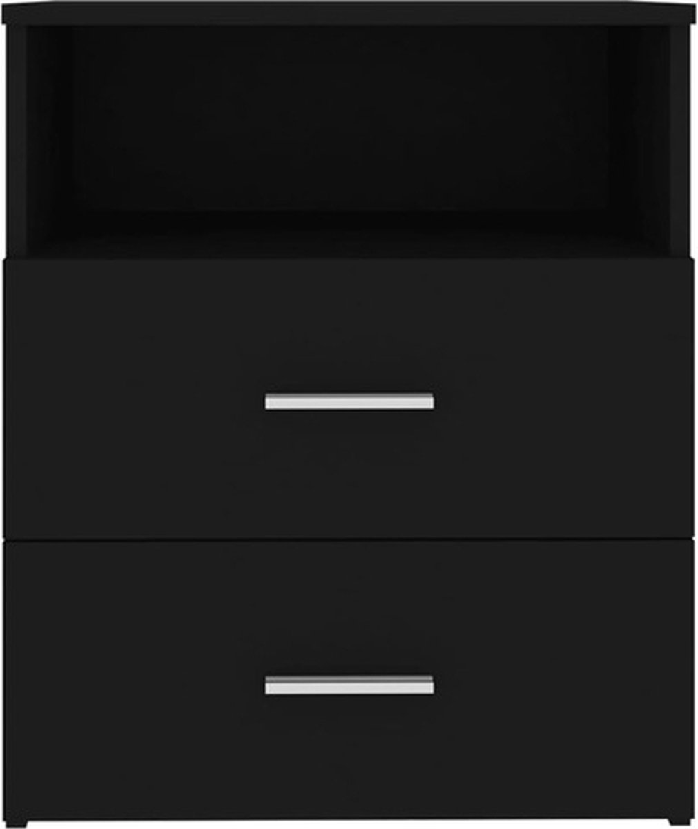 Vidaxl Nachtkastjes 2 St 50x32x60 Cm - Zwart