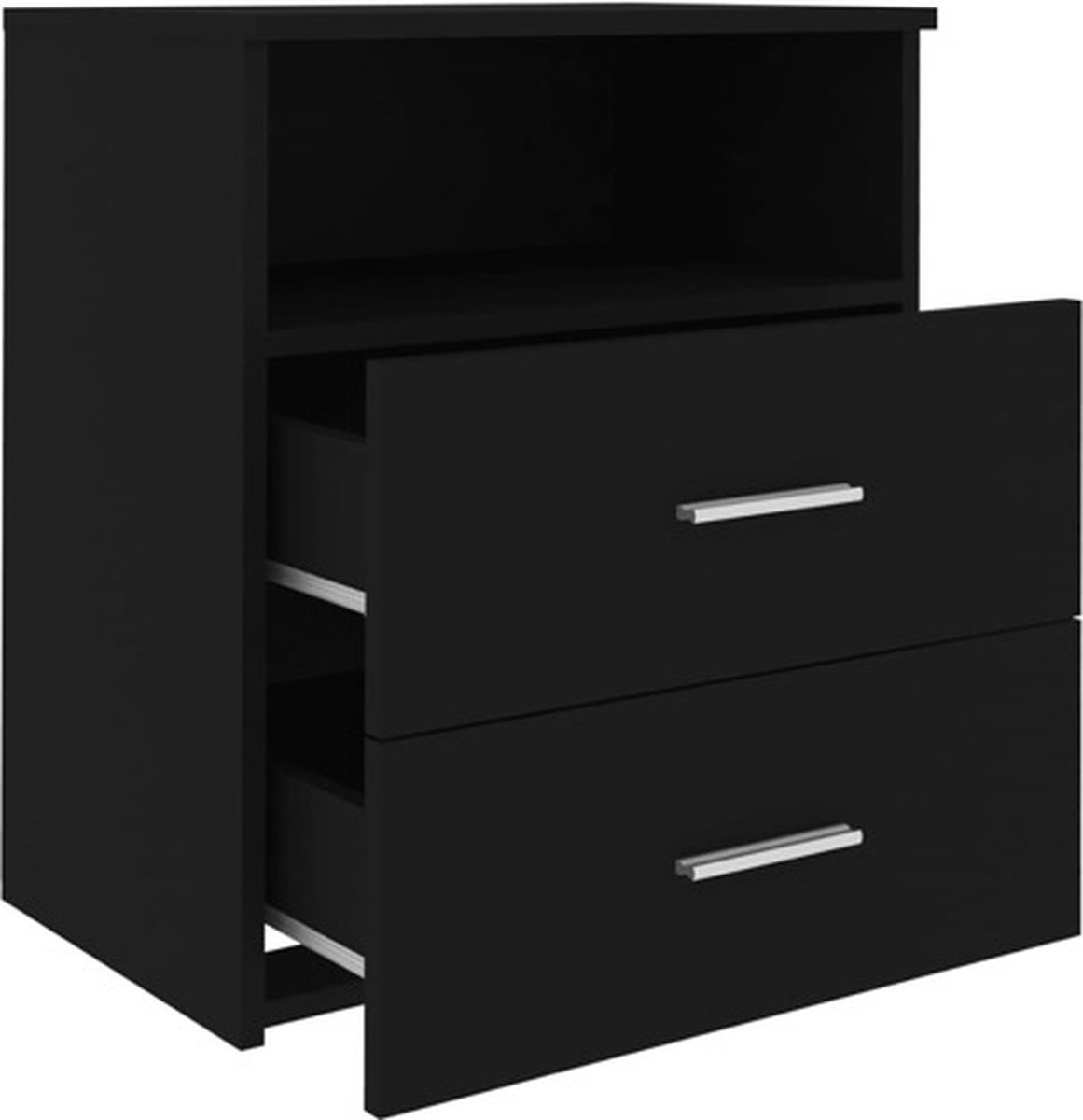 Vidaxl Nachtkastjes 2 St 50x32x60 Cm - Zwart