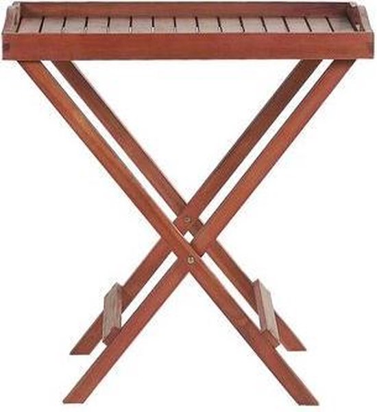 Beliani Toscana Balkonset Acaciahout 69 X 54 Cm - Bruin