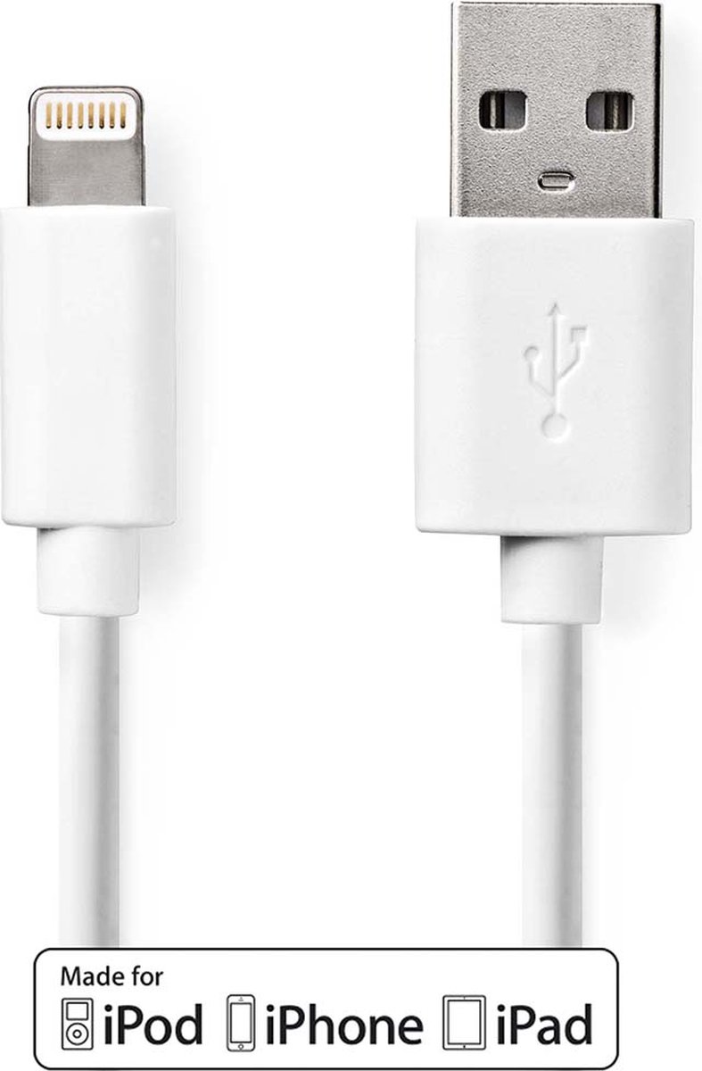 Nedis Lightning Kabel - Ccgt39300wt20
