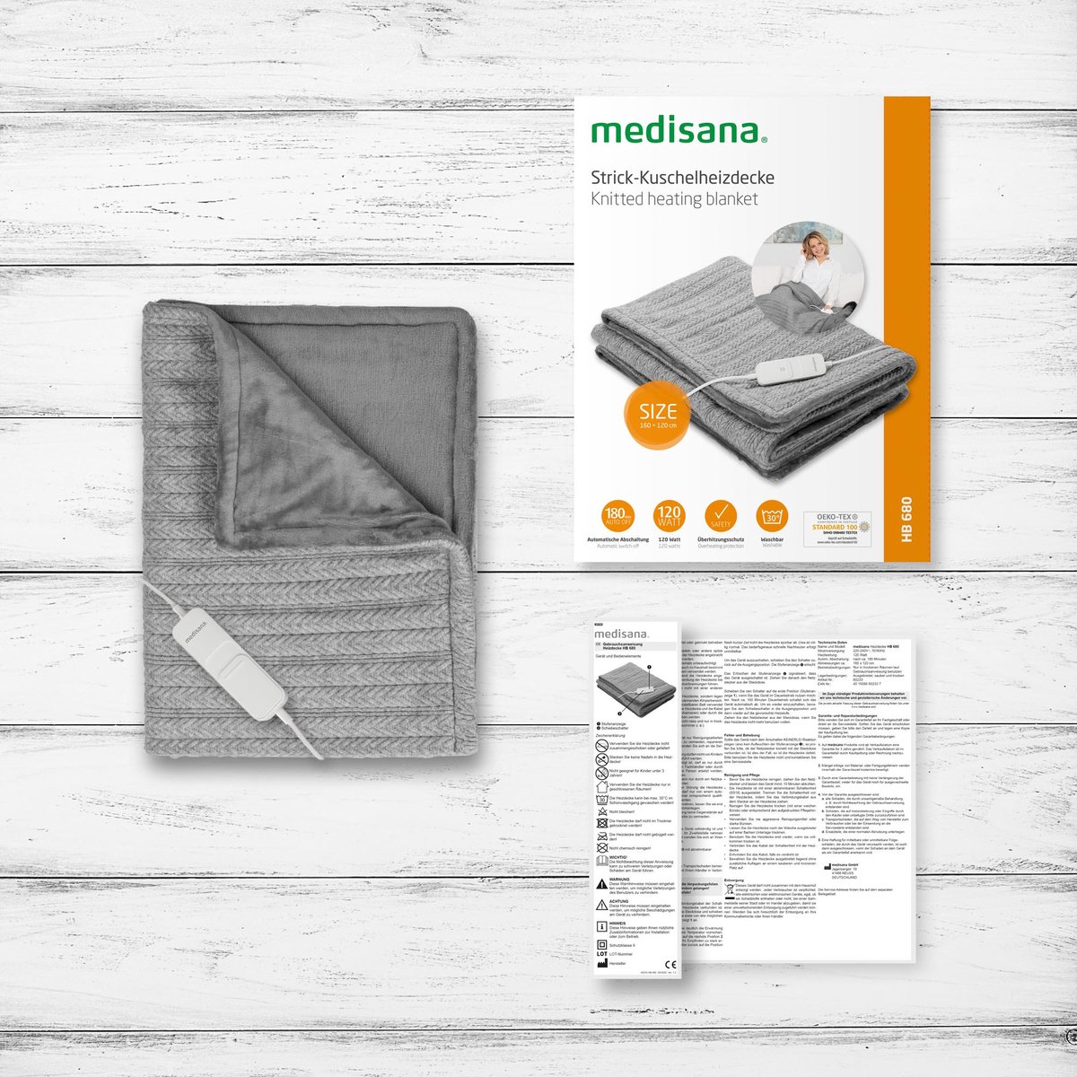 Medisana Hb680 Warmtedeken - Grijs