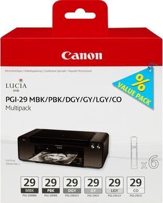 Canon PGI-29 - Inktcartridge / / Foto / Grijs / Licht Grijs / Donker Grijs / Pigment - Zwart