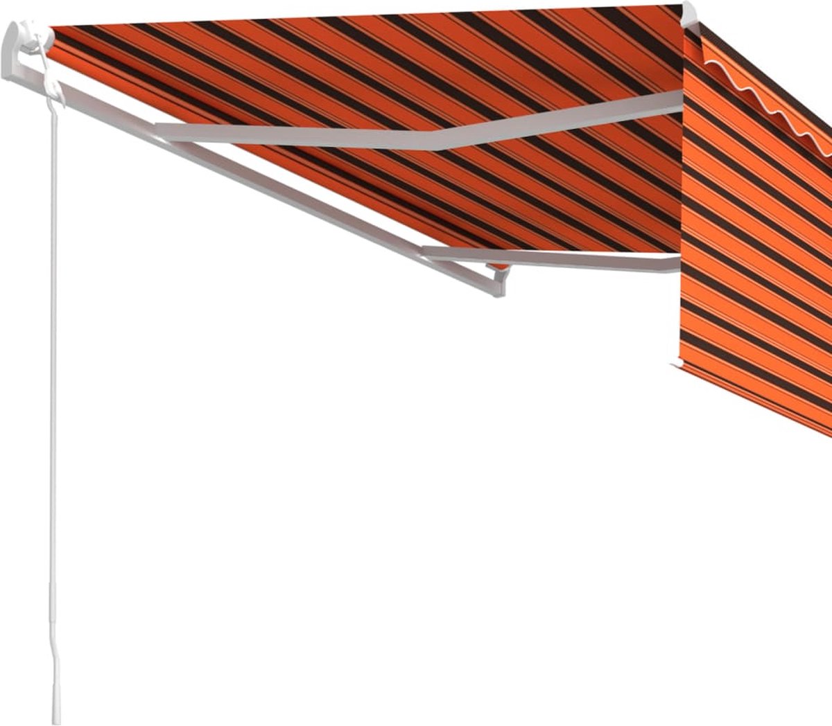 Vidaxl Luifel Automatisch Uittrekbaar Rolgordijn 4x3 M Bruin - Oranje