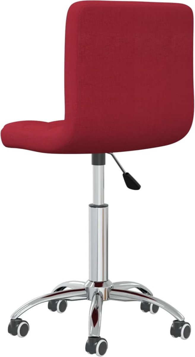 Vidaxl Eetkamerstoelen Draaibaar 2 St Stof Wijn - Rood