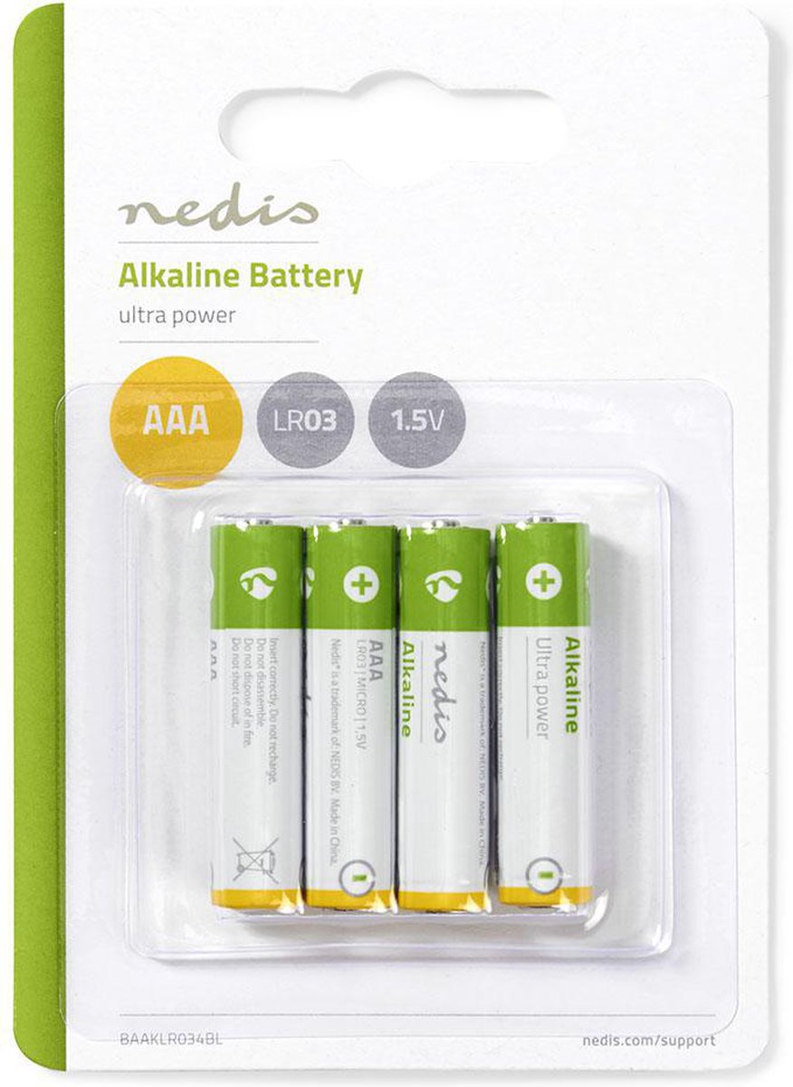 Nedis Alkaline-batterij Aaa - Baaklr034bl - Groen