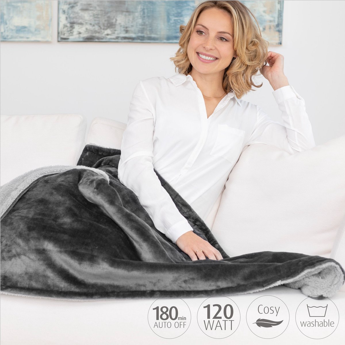 Medisana Hb677 Warmtedeken 3-in-1 - Grijs