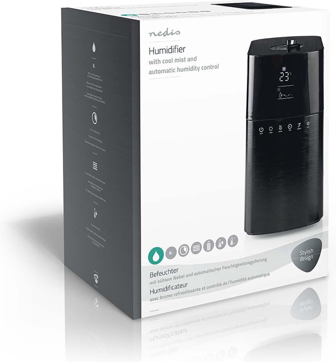 Nedis Luchtbevochtiger - Humi130cbk - Zwart