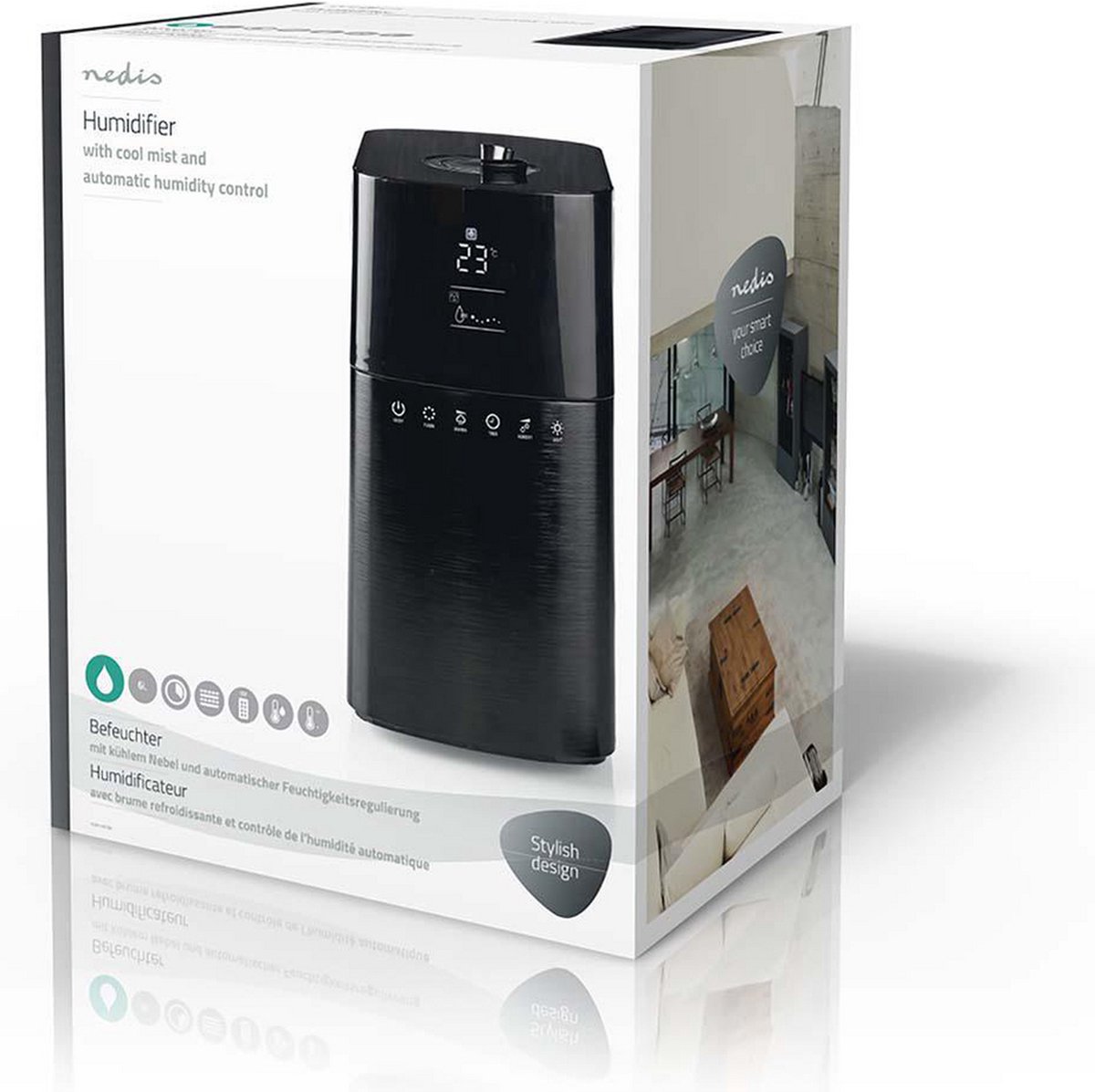 Nedis Luchtbevochtiger - Humi130cbk - Zwart