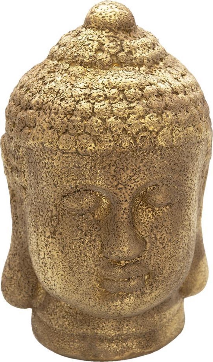 Clayre & Eef e Decoratie Hoofd Boeddha 14*14*23 Cm 6ce1304 - Goud