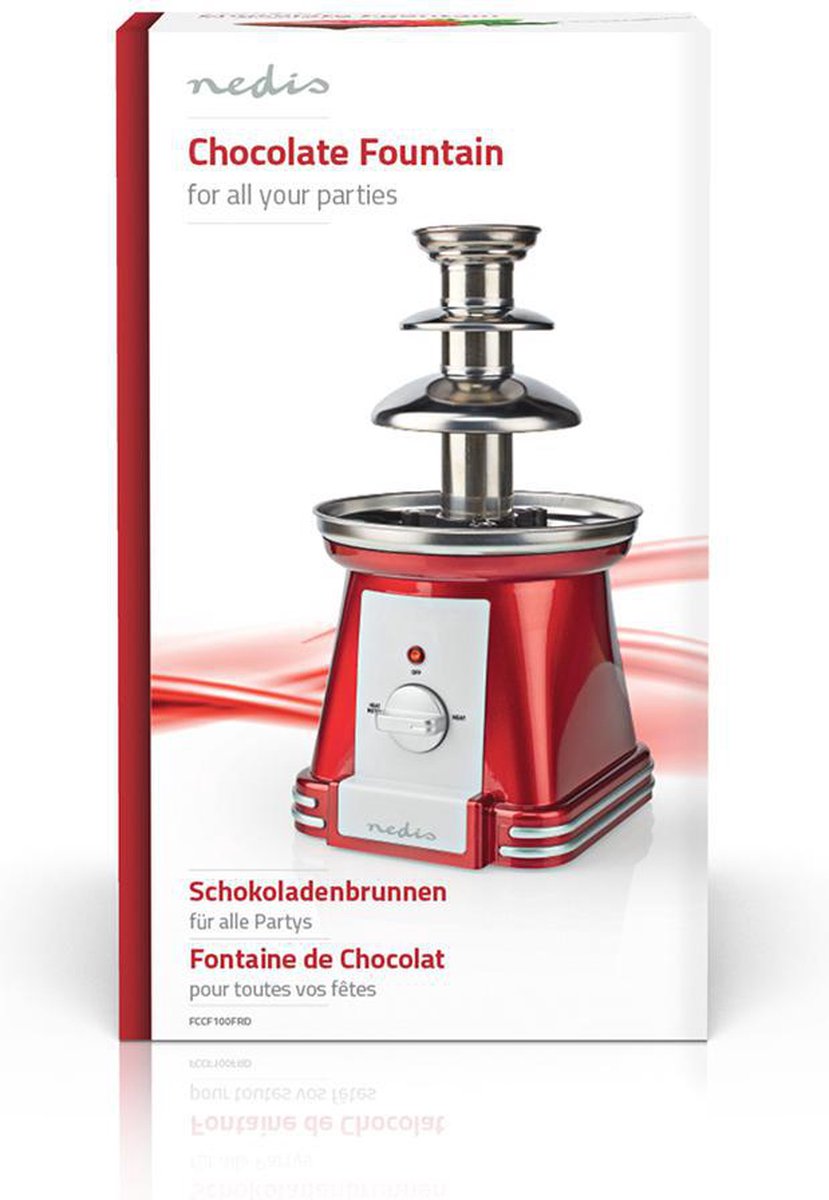 Nedis Chocoladefontein - Fccf100frd - Rood