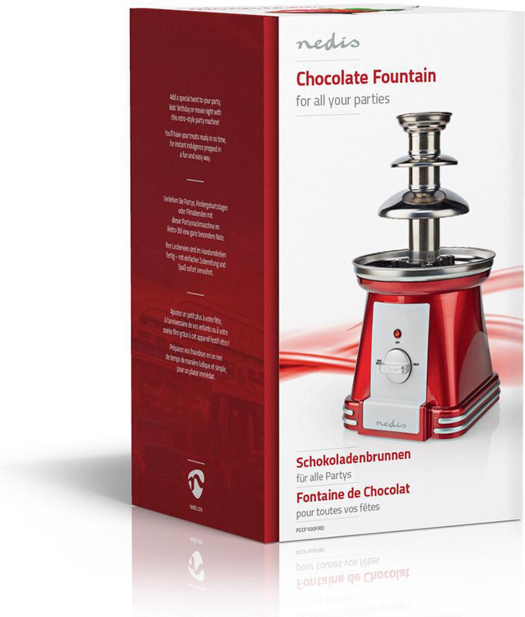 Nedis Chocoladefontein - Fccf100frd - Rood