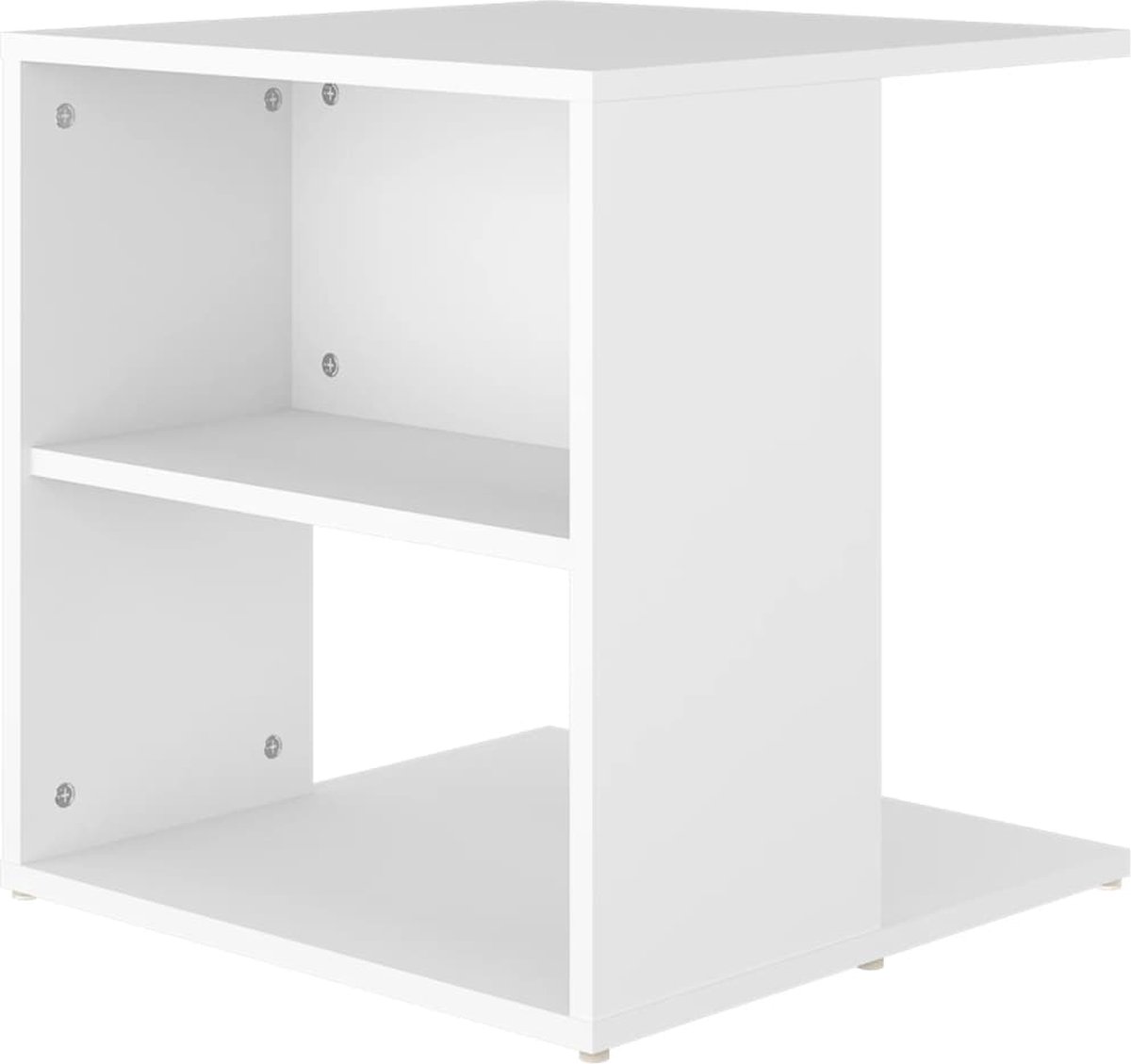 Vidaxl Bijzettafel 45x45x48 Cm Spaanplaat Wit