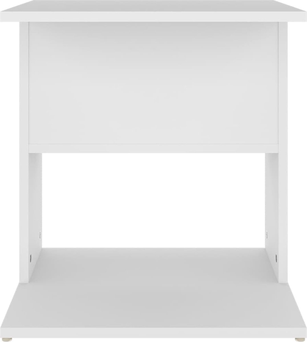 Vidaxl Bijzettafel 45x45x48 Cm Spaanplaat Wit