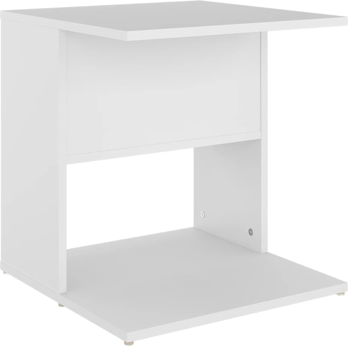 Vidaxl Bijzettafel 45x45x48 Cm Spaanplaat Wit