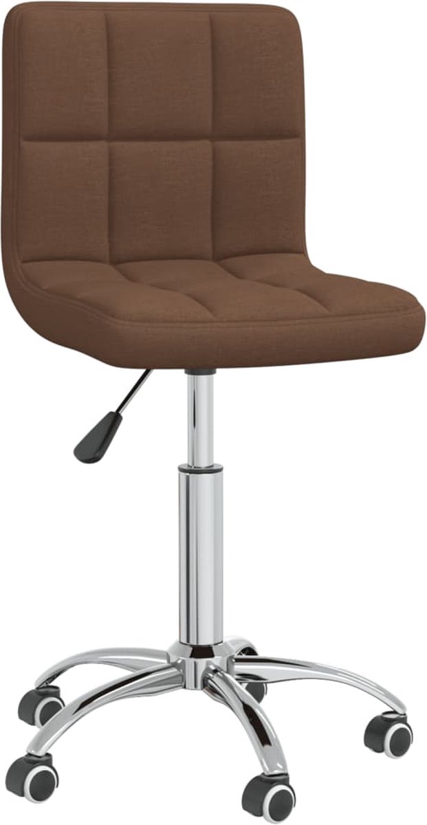 Vidaxl Eetkamerstoelen Draaibaar 2 St Stof - Bruin