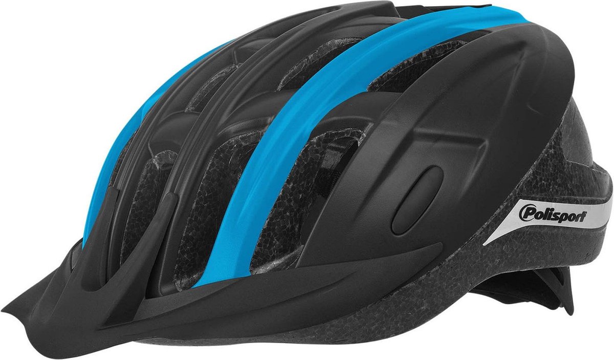 Polisport Fietshelm Ride-in Zwart/ - Medium (54-58cm) - Blauw