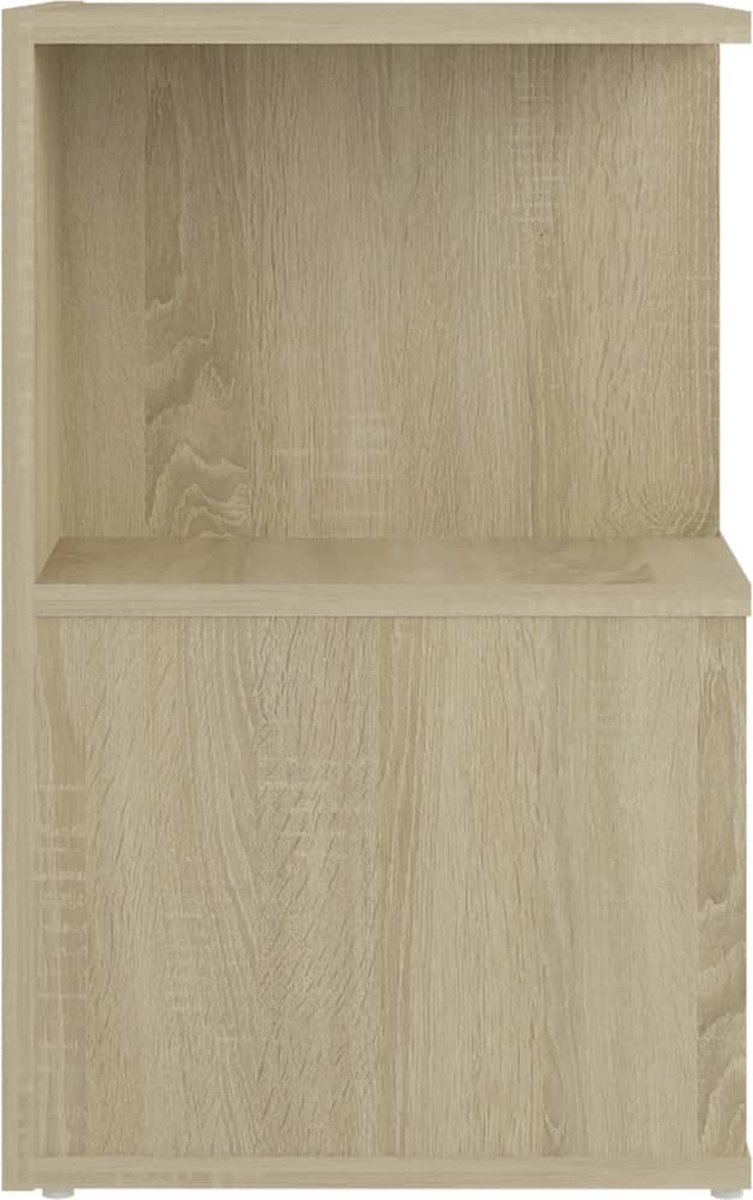 Vidaxl Nachtkastjes 2 St 35x35x55 Cm Spaanplaat Sonoma Eikenkleurig - Bruin