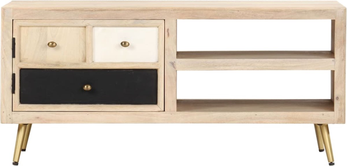 Vidaxl Salontafel 90x45x40 Cm Massief Mangohout - Bruin