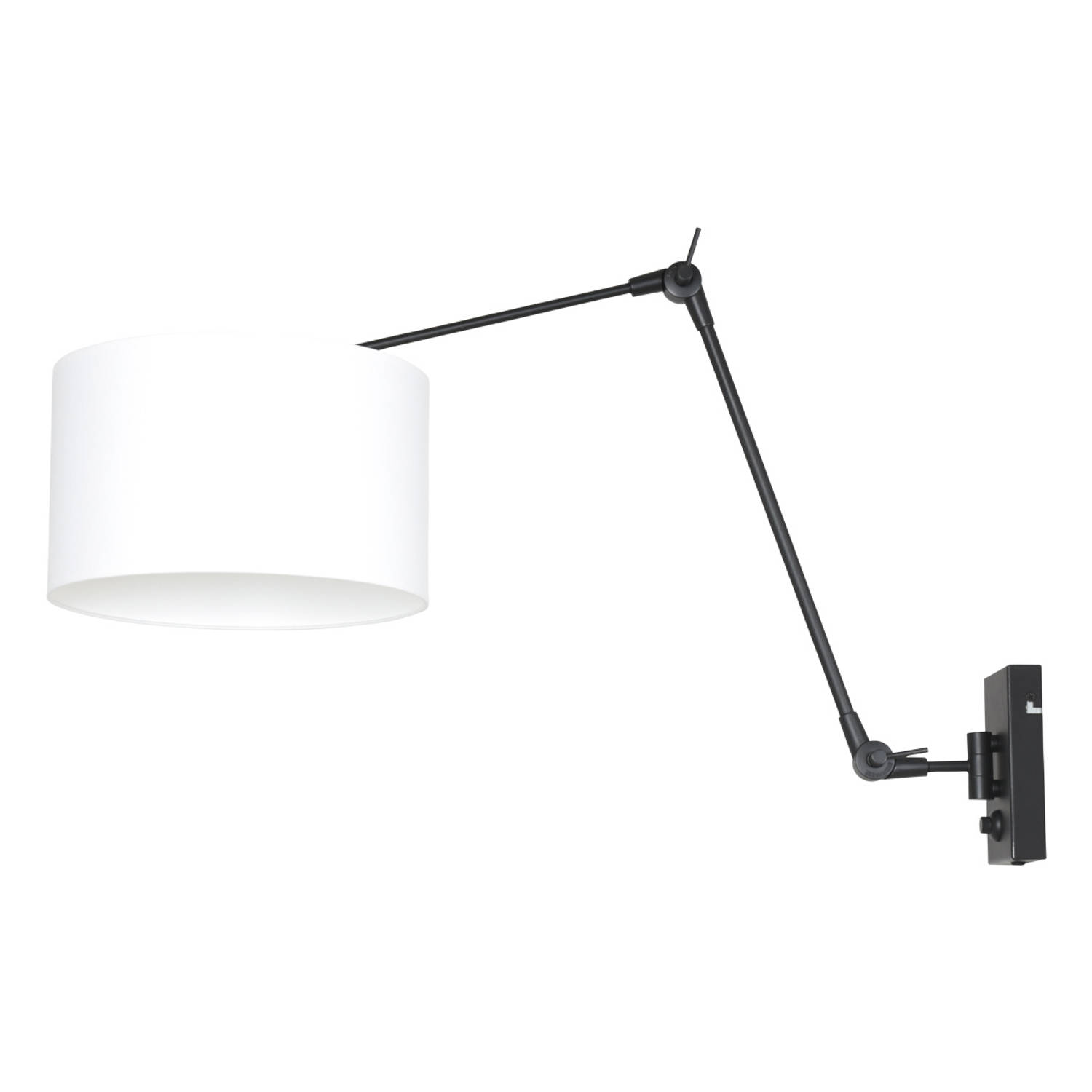 Steinhauer Wandlamp Prestige Chic 8118 Kap Effen Wit - Zwart