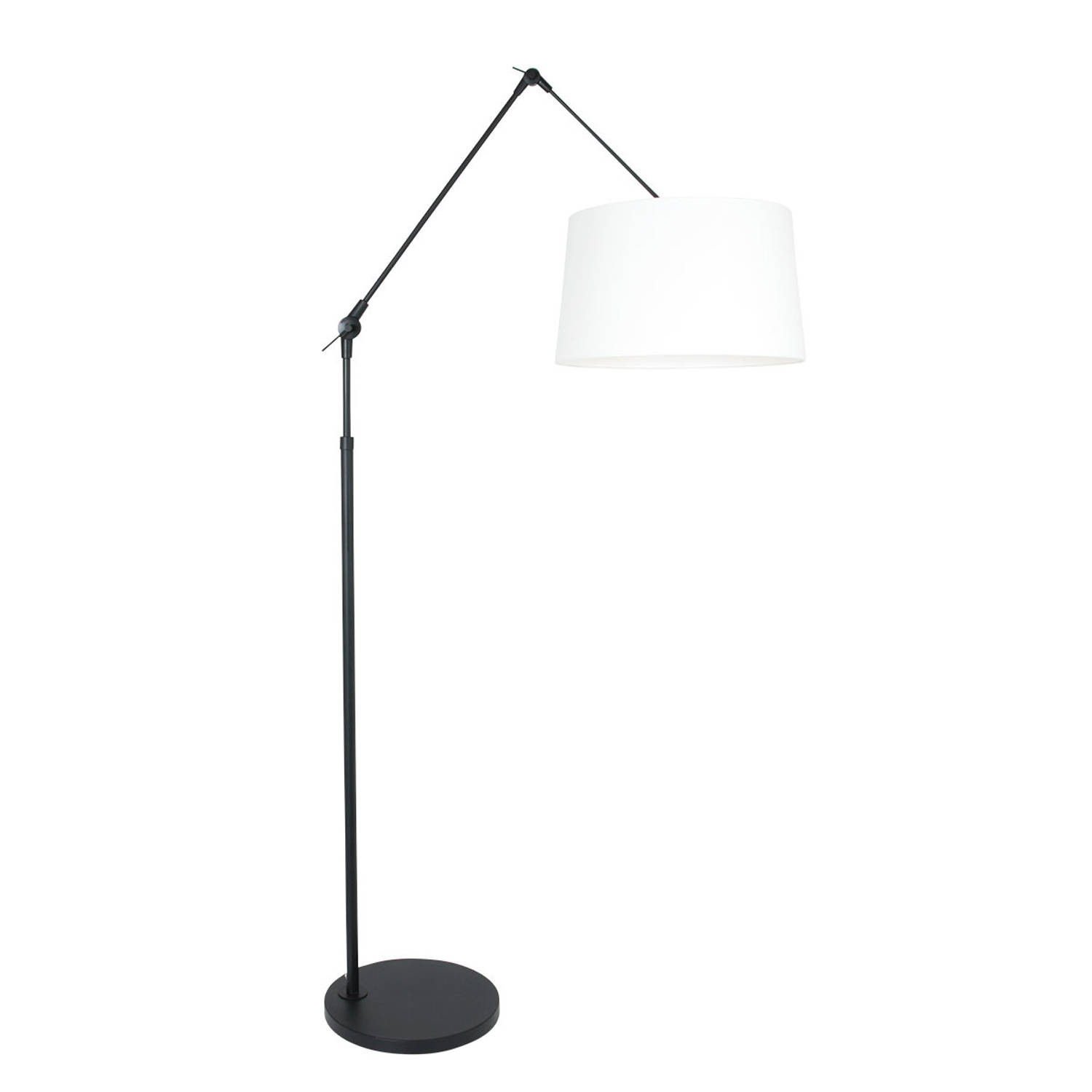 Steinhauer Vloerlamp Prestige Chic 8184 Kap Linnen Wit - Zwart