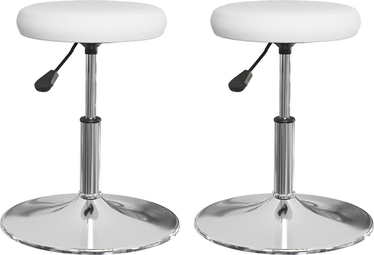 Vidaxl Eetkamerstoelen 2 St Kunstleer Wit